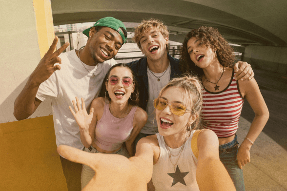 Ein Gruppfoto mit Filter