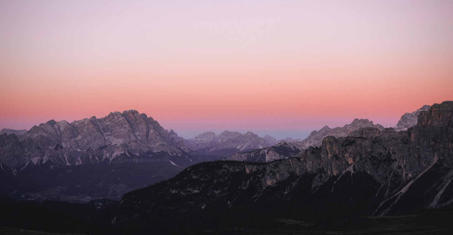 Pink sunset landscape photo