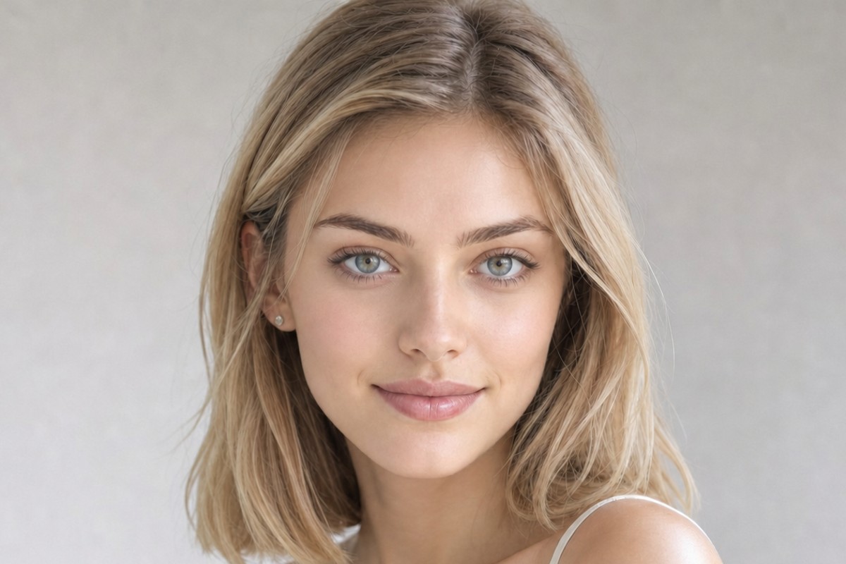 Remove dark circles from the girl portrait with Fotor no dark circles filter