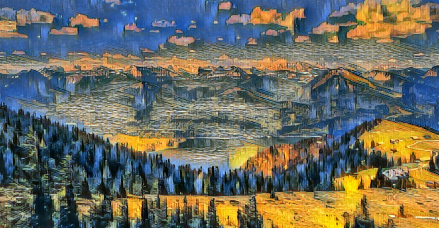 Landschaftsfoto: nachher mit Van-Gogh-Filter