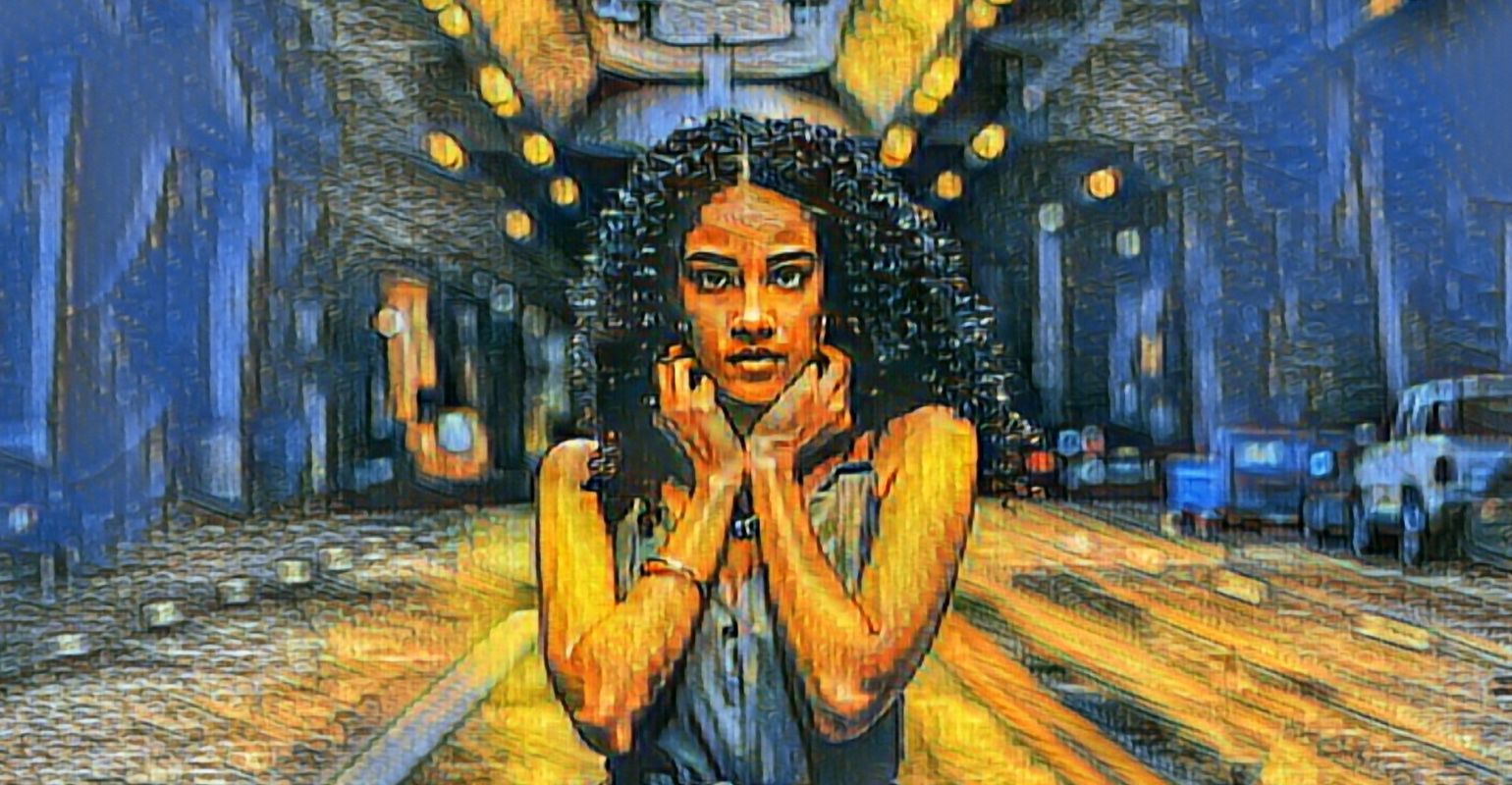 Porträt eines Mädchens: nachher mit Van-Gogh-Filter