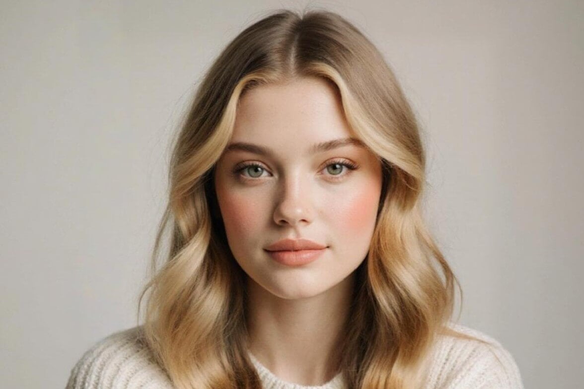 A high resolution portrait of a beautiful woman enhanced with fotor ai face enhancer