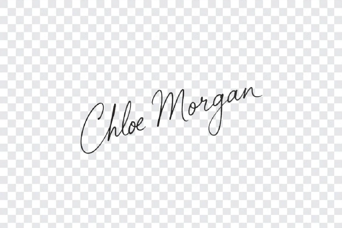 Chloe morgan signature after removing background with Fotor