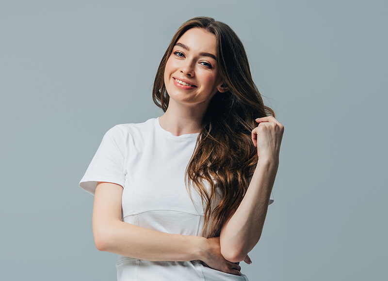 Portrait d’une femme souriante