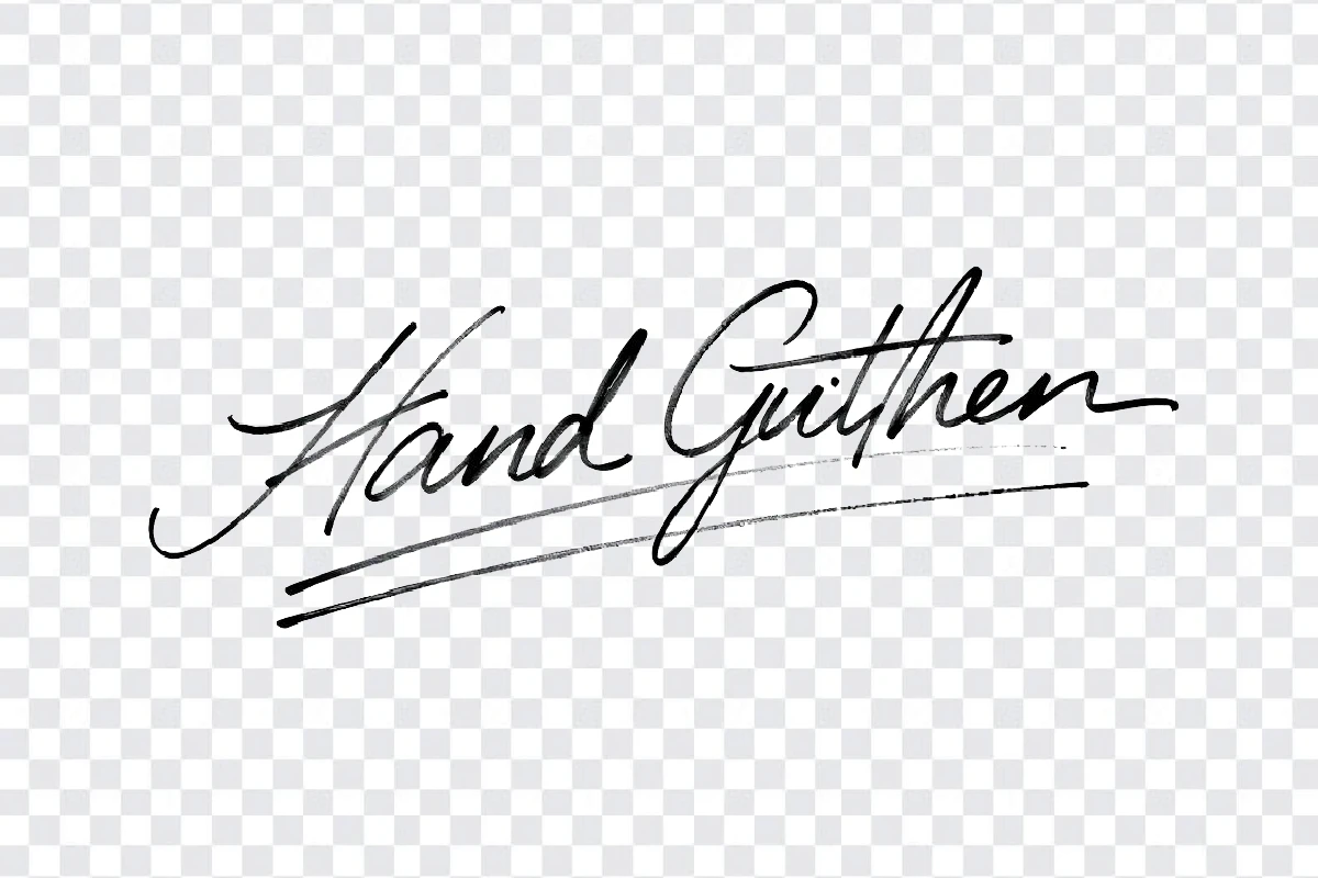 Handwritten signature image after using Fotor signature background remover
