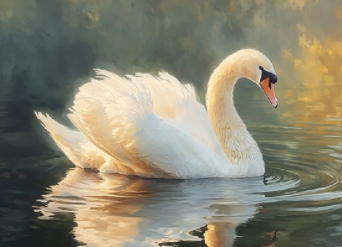 Original image of a swan
