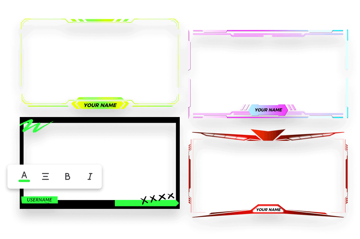 Banner de superposición de cámara web de Twitch