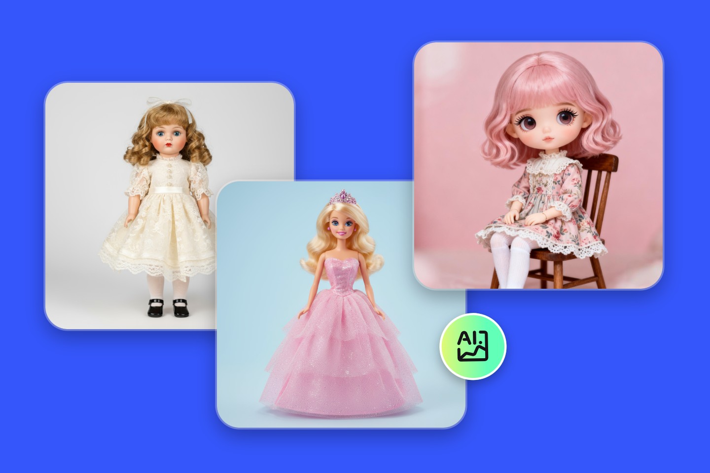 AIぬいぐるみ作成アプリで生成されたかわいい人形