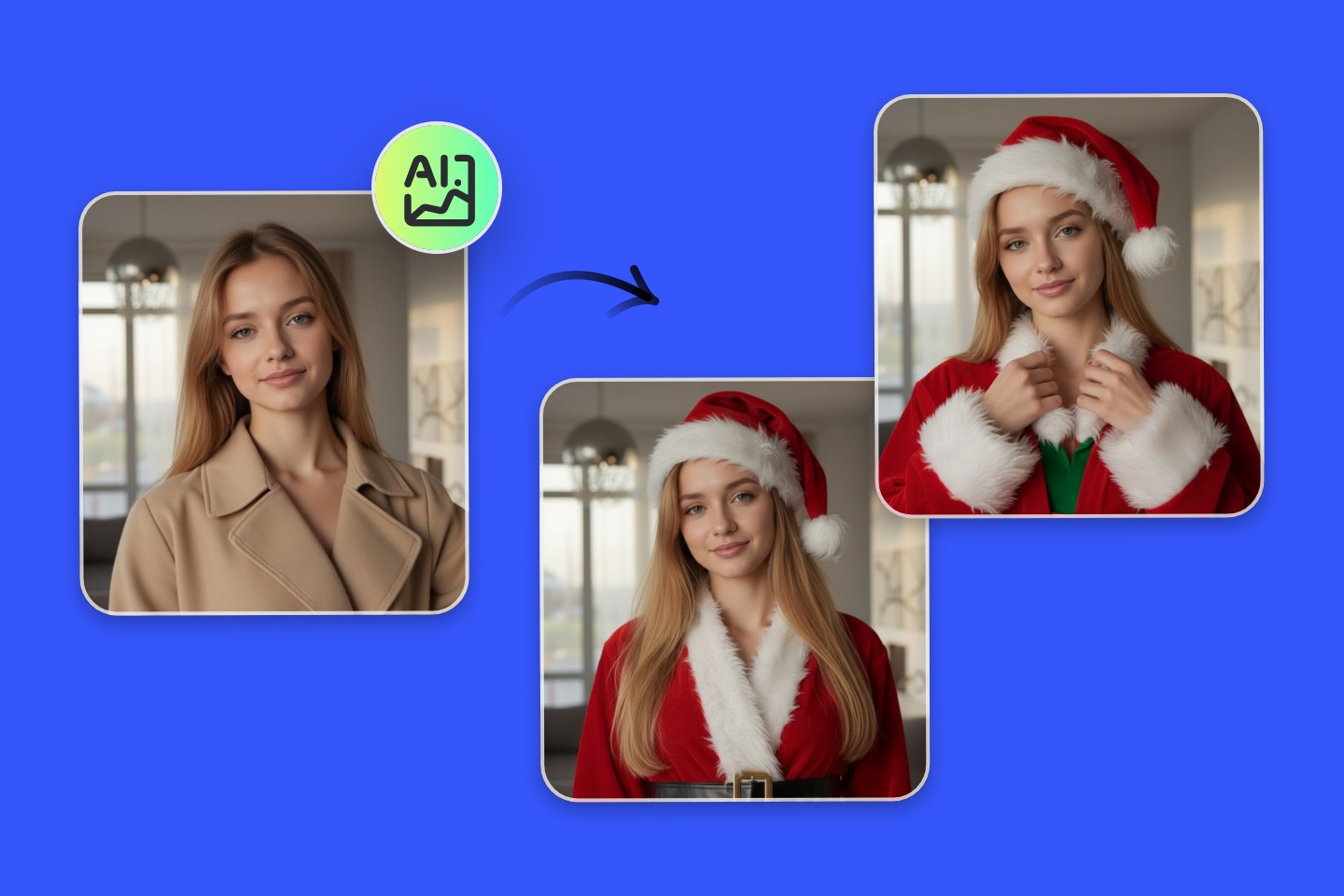 Banner for fotor convert photo to santa claus feature page