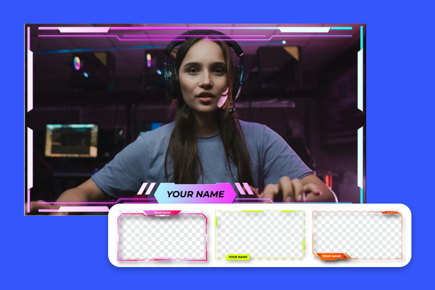Choose a suitable twitch overlay for your stream in fotor