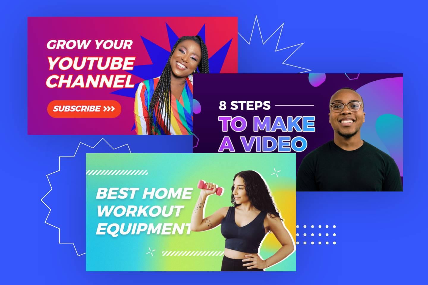 Create various youtube thumbnails with fotor's youtube thumbnail maker