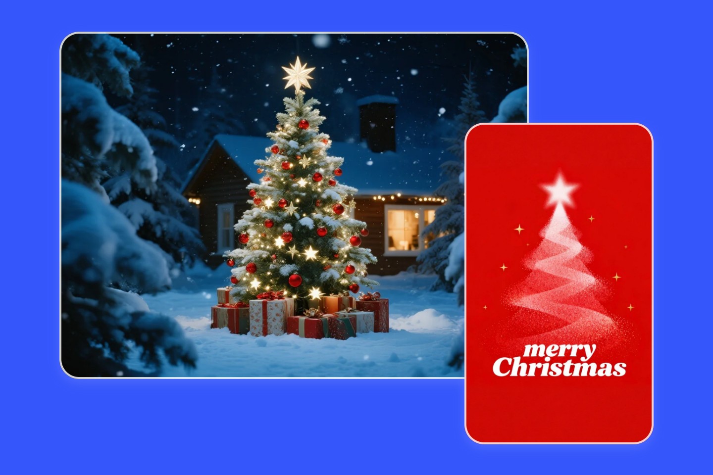 Bannerbild des Weihnachtshintergrund-Generators von Fotor