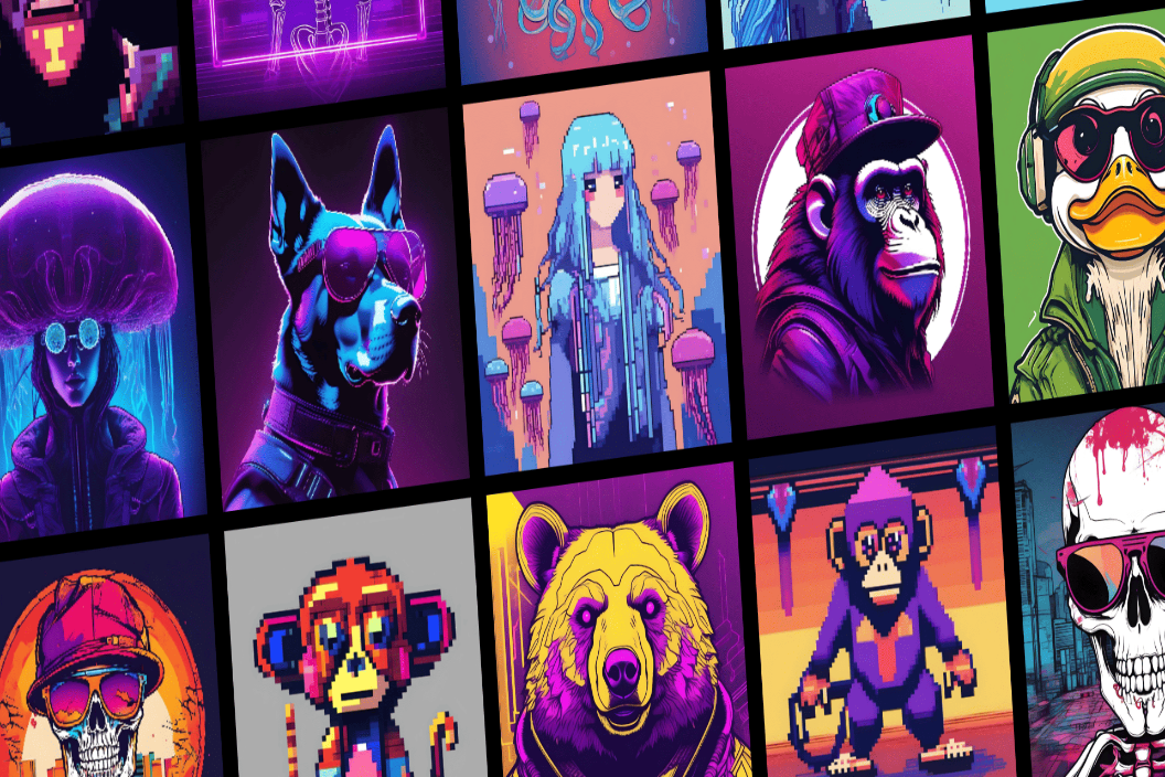 Various nft artworks made in fotor fotor 2024010992722